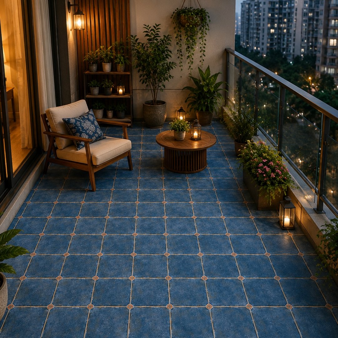 PL - 477 Plain and texture Balcony / Terrace - My Home Studio